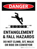 Danger: Entanglement And Fall Hazards Do Not Climb Portrait - Wall Sign