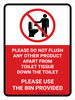 Please Do not flush Any Other Portrait - Wall Sign