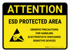 Attention: ESD Protected Area - Observe Precautions for Handling Landscape - Wall Sign