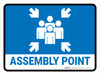 Assembly Point Blue Landscape - Wall Sign Assembly Point Blue Landscape - Wall Sign