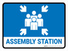 Assembly Station Blue Landscape - Wall Sign