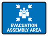 Evacuation Assembly Area Blue Landscape - Wall Sign Evacuation Assembly Area Blue Landscape - Wall Sign