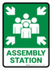 Assembly Station Green Portrait - Wall Sign