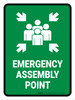 Emergency Assembly Point Green Portrait - Wall Sign Emergency Assembly Point Green Portrait - Wall Sign