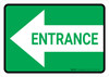 Entrance Left Arrow Green Landscape - Wall Sign Entrance Left Arrow Green Landscape - Wall Sign