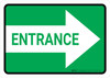 Entrance Right Arrow Green Landscape - Wall Sign Entrance Right Arrow Green Landscape - Wall Sign