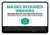 Mask Required Indoors Landscape - Wall Sign