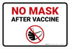 No Mask After Vaccine Landscape - Wall Sign