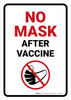 No Mask After Vaccine Portrait - Wall Sign