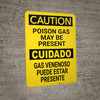Caution: Poison Gas May be Present - Wall Sign Caution: Poison Gas May be Present - Wall Sign
