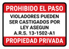 No Trespassing: Private Property Arizona RED v2 Spanish Landscape - Wall Sign No Trespassing: Private Property Arizona RED v2 Spanish Landscape - Wall Sign