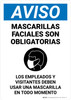Notice: Face Mask Required At All Times Spanish Portrait - Wall Sign