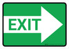 Exit Right Arrow Green Landscape - Wall Sign