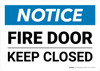 Notice: Fire Door - Keep Closed Landscape - Wall Sign Notice: Fire Door - Keep Closed Landscape - Wall Sign