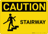 Caution: Stairway With Graphic - Wall Sign