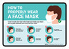 How To Properly Wear A Face Mask V2 Landscape - Wall Sign How To Properly Wear A Face Mask V2 Landscape - Wall Sign