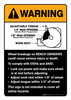 Warning: Wheel Breakage Bench Grinder Guidelines ANSI with Diagram Portrait - Wall Sign