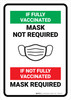 If Fully Vaccinated Mask Not Required with Icon Portrait - Wall Sign