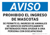 Aviso: Prohibido el Ingreso de Mascotas (Notice: No Pets Service Animals Allowed) Spanish Landscape - Wall Sign Aviso: Prohibido el Ingreso de Mascotas (Notice: No Pets Service Animals Allowed) Spanish Landscape - Wall Sign