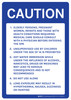 California Spa Rules Caution Portrait - Wall Sign California Spa Rules Caution Portrait - Wall Sign