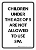 Children Under The Age of _ Must Be Accompanied by an Adult in Pool and Spa Portrait - Wall Sign Children Under The Age of _ Must Be Accompanied by an Adult in Pool and Spa Portrait - Wall Sign
