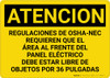 Caution: OSHA NEC Regulations Requires Spanish - Wall Sign
