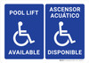 Pool Is Equipped With Handicap Lift See Pool Manager Portrait - Wall Sign