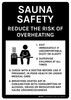 Sauna Safety Reduce The Risk Of Overheating Portrait - Wall Sign