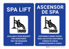 Spa Lift Available Upon Request Bilingual Spanish Landscape - Wall Sign Spa Lift Available Upon Request Bilingual Spanish Landscape - Wall Sign