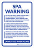 Spa Warning for Spa Portrait - Wall Sign
