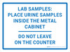 Lab Samples Place Urine Samples Inside Metal Cabinet Landscape - Wall Sign