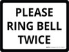 Ring Bell Twice Landscape - Wall Sign