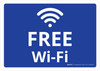 Free Wi-Fi Blue Landscape - Wall Sign Free Wi-Fi Blue Landscape - Wall Sign