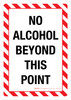 No Alcohol Beyond This Point Portrait - Wall Sign No Alcohol Beyond This Point Portrait - Wall Sign