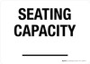 Seating Capacity Landscape - Wall Sign