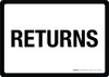 Returns White Landscape - Wall Sign