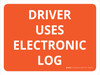 Driver Uses Electronic Log Orange Landscape - Wall Sign