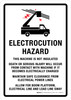 Electrocution Hazard - This Machine Is Not Insulated Portrait - Wall Sign Electrocution Hazard - This Machine Is Not Insulated Portrait - Wall Sign