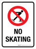 No Skating with Icon Portrait - Wall Sign