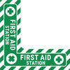 First Aid Station - Floor Sign Corner First Aid Station - Floor Sign Corner