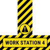 Work Station 4 - Floor Sign T's Work Station 4 - Floor Sign T's
