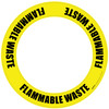 Flammable Waste - Circular Floor Sign Ring Flammable Waste - Circular Floor Sign Ring