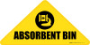 Absorbent Bin with Icon - Triangle Corner Floor Sign Absorbent Bin with Icon - Triangle Corner Floor Sign