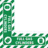 Full Gas Cylinders - Floor Sign Corner Full Gas Cylinders - Floor Sign Corner