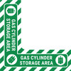 Gas Cylinder Storage Area - Floor Sign Corner Gas Cylinder Storage Area - Floor Sign Corner