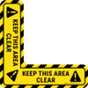 Keep This Area Clear - Floor Sign Corner