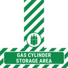 Gas Cylinder Storage Area - Floor Sign T's