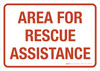 Area For Rescue Assistance Landscape - Wall Sign