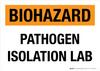 Biohazard: Pathogen Isolation Lab Landscape - Wall Sign