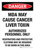 Danger: MDA May Cause Cancer Liver Toxin Portrait - Wall Sign